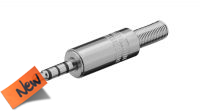 Conector jack 3.5mm stereo metálico Macho 4 contactos com proteção