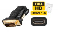 Adaptador HDMI Fêmea a DVI-D Macho dourado