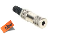 Conector Jack 3.5mm stereo fêmea metálico para soldar