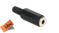 Conector Jack 3.5mm fêmea stereo plástico para soldar