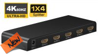 Multiplicador 4 saídas HDMI 4K Full HD 3D