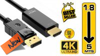 Cable Displayport V1.2 a HDMI Goldplated 4K 3840x2160p M/M