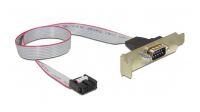 Cable plano con soporte bracket low profile 09P 1x DSUB Macho 40cm