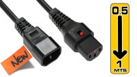 Cabo de alimentação monitor M/F IEC Lock C13