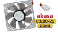 Ventilador Akasa Silent Smokey 80 mm 20 dB (A)