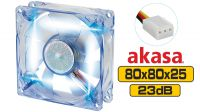Ventilador  Cristal 4 led's azul