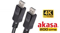 Cable de monitor Displayport V1.2 M/M 4K 2m negro