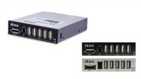 Panel interno 3.5" Akasa 5x USB 2.0, 1x IEEE1394, 1x eSATA negro