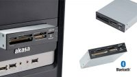 Lector de tarjetas 3.5" interno Akasa con bluetooth negro