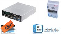 Lector de tarjetas 3.5" interno Akasa USB 3.0 x2 + 2.0x 3 + ESata