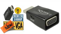 Conversor HDMI - VGA USB Micro B DC5V preto