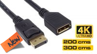 Cable de extensión Displayport negro Macho/Hembra
