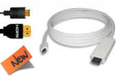 Cable adaptador mini DisplayPort a HDMI M/M blanco