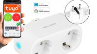 Toma doble de corriente con Wi-Fi smart control vocal Alexa, Android iOS blanca