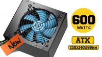 Fuente de alimentación 600W ventilador 120mm negro