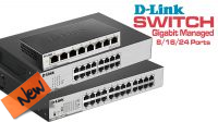 Switch Gigabit D-Link EasySmart 802.1QoS VLAN con soporte 19" y gestión