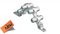 Adaptador em bloco F F/F x4 para ligação à terra
