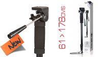 Suporte monopé com bolsa transporte para câmara 178cm altura máxima preto