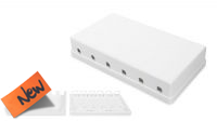 Caixa desktop para 6 jacks Keystone branca