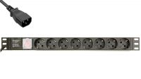 Regleta 8 tomas para rack 1U 16A SFO C14 3m negro