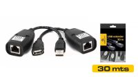 Amplificador/conversor de señal USB por RJ-45 30 m