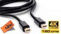 Cable mini DisplayPort a mini DisplayPort V1.2 (3840x2160) 4K 1080P negro 1.8m