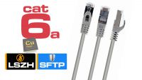 Cable de red Cat. 6a S-FTP LSZH Cu AWG27 gris