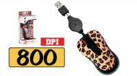 Ratón Mini óptico 800Dpi G-Cube con cable retráctil