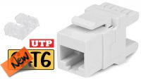 Conector Keystone RJ45 180° UTP Cat.6 - Blanco