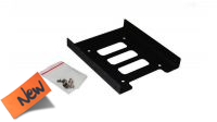 Adaptador metálico assemblagem HDD/SSD 2.5/3.5" preto
