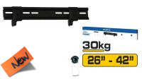 Suporte de parede fixo 26-42" 66-107cm máx. 30Kg preto