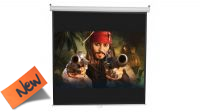 Tela 100" para projecçao de video area util 180x180cm suporte parede/tecto