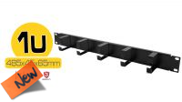 Painel frontal 19" guia de cabos 1U preto
