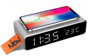 Despertador digital com carregador Wireless 5V 1A