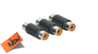 Adaptador união triplo RCA Fêmea/Fêmea