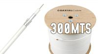 Bobina de cable coaxial RG59 75Ohms blanca 300m