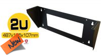 Soporte mural vertical 19" 2U (487.5 x 195.4 x 106.5mm) negro