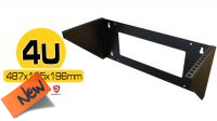 Soporte mural vertical 19" 4U (487.5 x 195.4 x 195.4 mm) negro