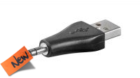 Adaptador USB A Macho a Jack 3.5mm Macho preto