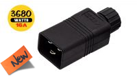 Conector IEC plug C20 16A negro