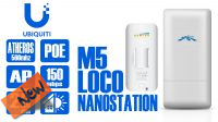 NanoStation Loco M5 5GHz con antena polarizada dual 13dBi