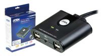 Conmutador Aten para conectar periféricos USB 2.0 negro