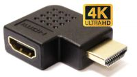 Adaptador angulado esquerda HDMI Macho a Fêmea preto