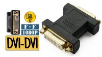 Adaptador DVI-DVI fêmea-fêmea negro