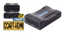 Conversor SCART in - HDMI out - 1080P com alimentación