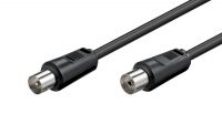 Cabo coaxial 75 Ohm de antena M/F Negro