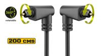 Cabo multimédia digital Toslink/Toslink conector 360º negro