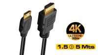 Cabo mini HDMI-HDMI 1.4 Ethernet GoldPlated M/M