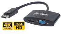 Cabo adaptador DisplayPort M - HDMI  4K/ VGA 1080P  F  0.20 m.