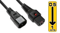 Cable de alimentación monitor SFO IEC C13 M/H Lock